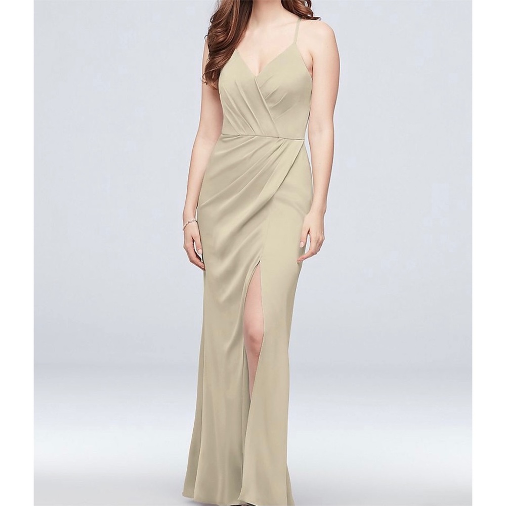 Champagne Satin Dress -Size 10